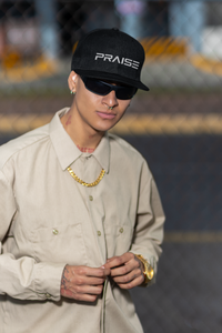 Praise Embroidered Snap Back Hat